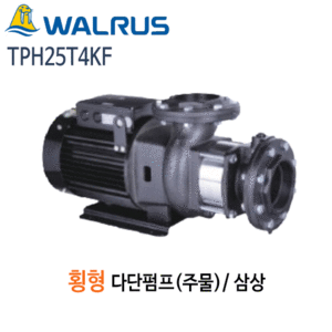 (펌프샵)왈러스펌프 TPH25T4KF 횡형다단펌프 주물펌프 삼상(TPH25T-4KF)